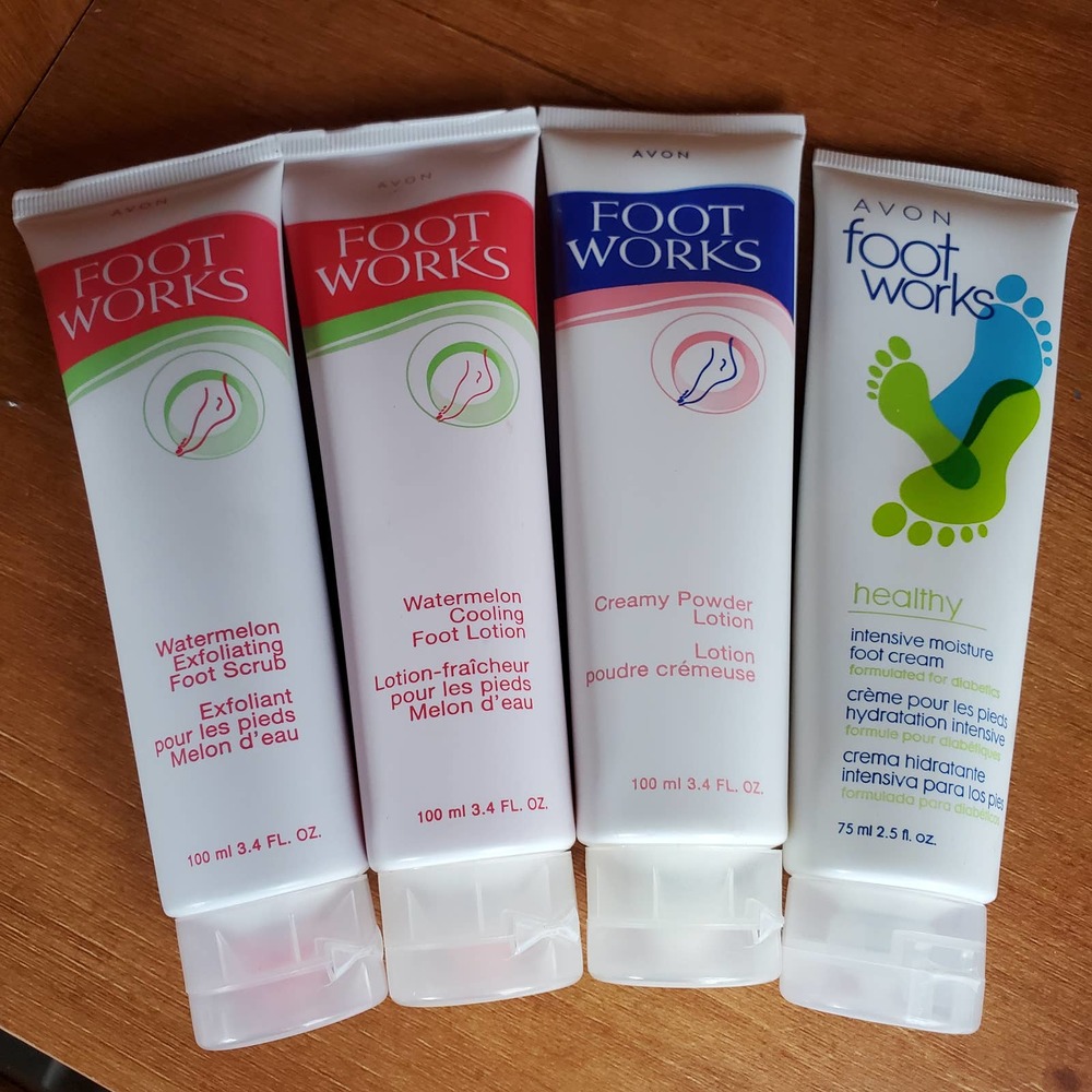 BUNDLE: AVON Foot Works Foot Scrub , Foot Lotion, Foot Cream (SKU : FC1)
